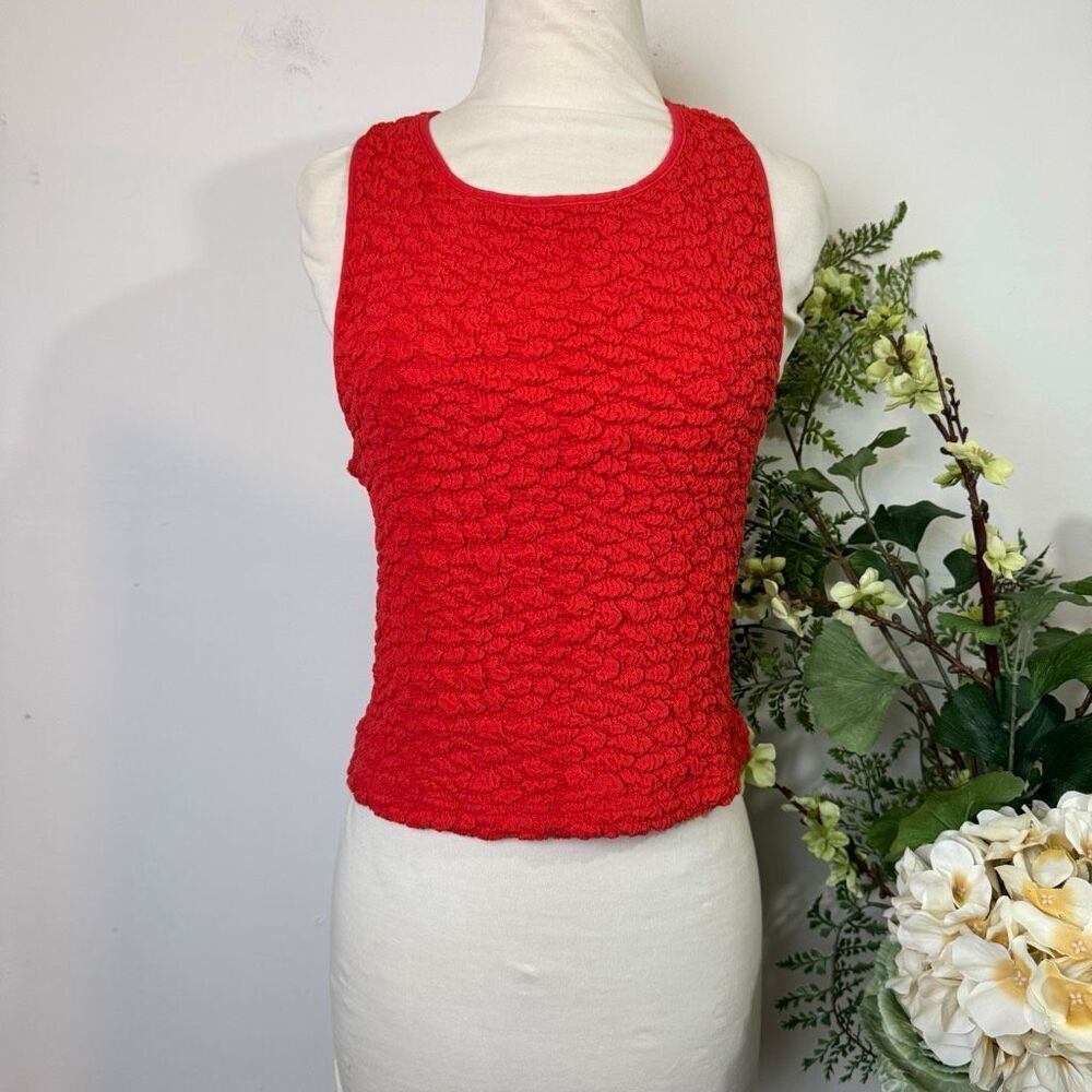 Anthropologie Textured Racerback Tank in Red | Medium | New NwT